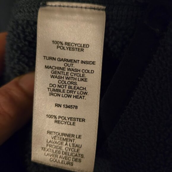 vineyard vines men's 2xb Big blue white Colorblock Harbor Quarter snap fleece - Picture 4 of 9